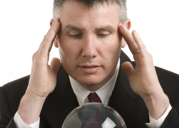 Business Man with Crystal Ball