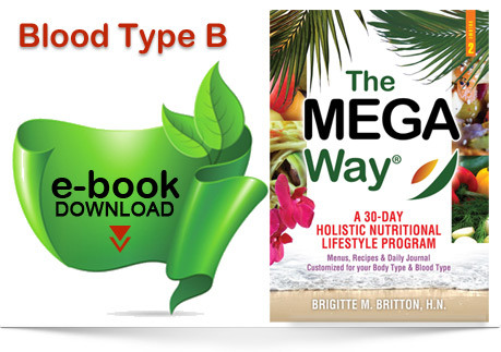 The Mega Way Recipes for Blood Type B